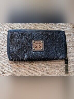 STS Ranchwear calf hair wallet